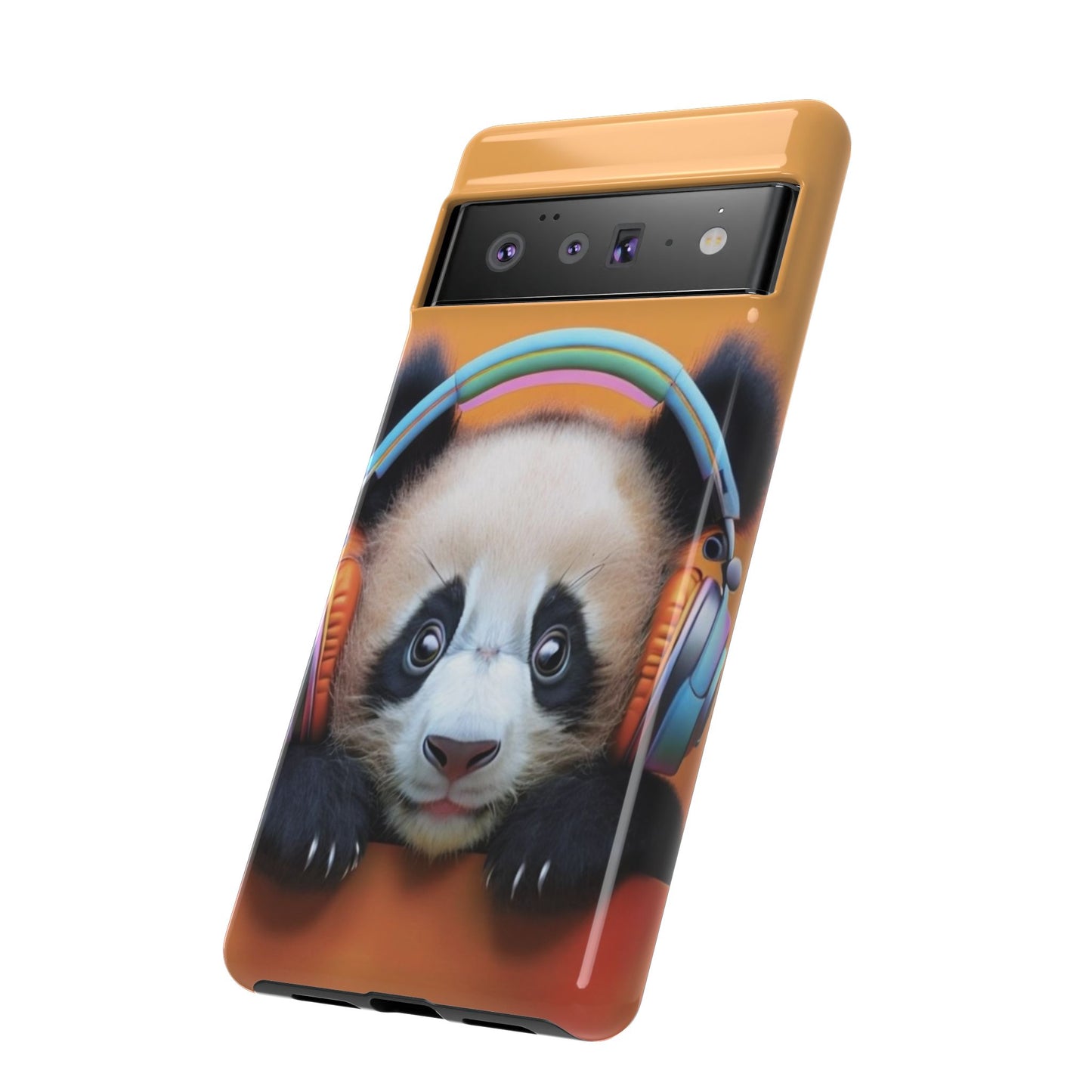 "Baby Panda wearing Headphones" Mobile Phone Case