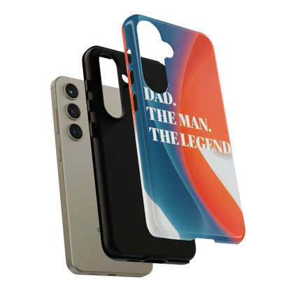 "Dad. The Man. The Legend." Mobile Phone Case (orange)