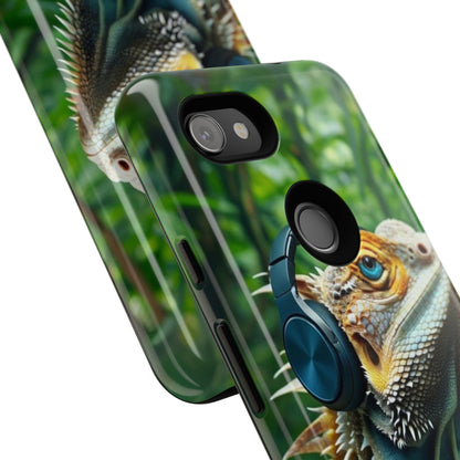 "Bearded Dragon - Jungle Beats" Mobile Phone Case