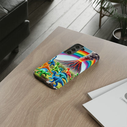 "Rainbow Dinosaurs" Mobile Phone Case
