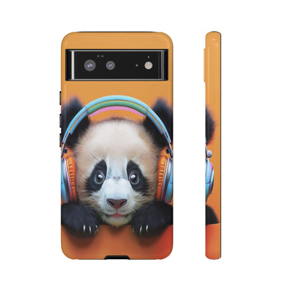 "Baby Panda wearing Headphones" Mobile Phone Case