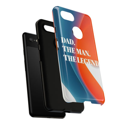 "Dad. The Man. The Legend." Mobile Phone Case (orange)
