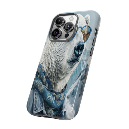 "Urban Zen Polar Bear" Mobile Phone Case (blue)