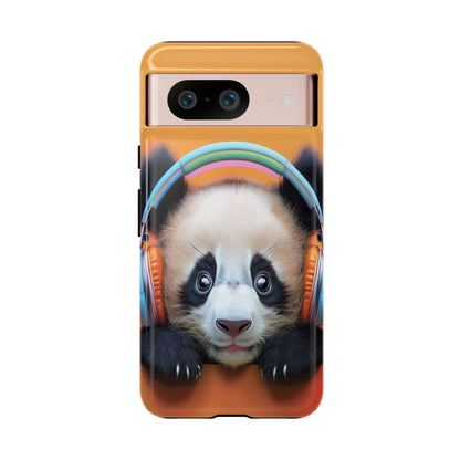 "Baby Panda wearing Headphones" Mobile Phone Case