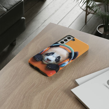 "Baby Panda wearing Headphones" Mobile Phone Case
