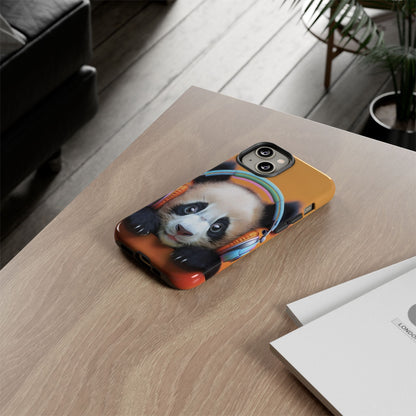 "Baby Panda wearing Headphones" Mobile Phone Case