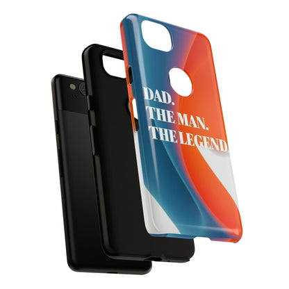 "Dad. The Man. The Legend." Mobile Phone Case (orange)