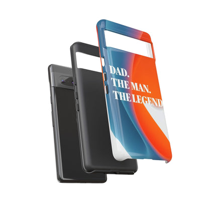 "Dad. The Man. The Legend." Mobile Phone Case (orange)