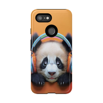 "Baby Panda wearing Headphones" Mobile Phone Case