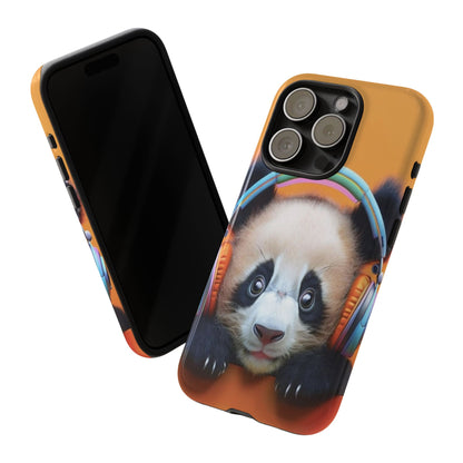 "Baby Panda wearing Headphones" Mobile Phone Case