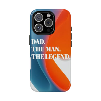 "Dad. The Man. The Legend." Mobile Phone Case (orange)