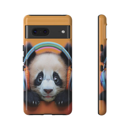 "Baby Panda wearing Headphones" Mobile Phone Case