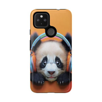 "Baby Panda wearing Headphones" Mobile Phone Case