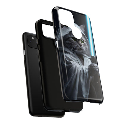 "Jedi Whisker" Mobile Phone Case (blue light sabre)