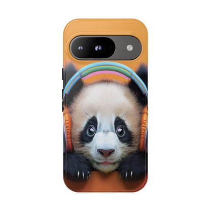 "Baby Panda wearing Headphones" Mobile Phone Case