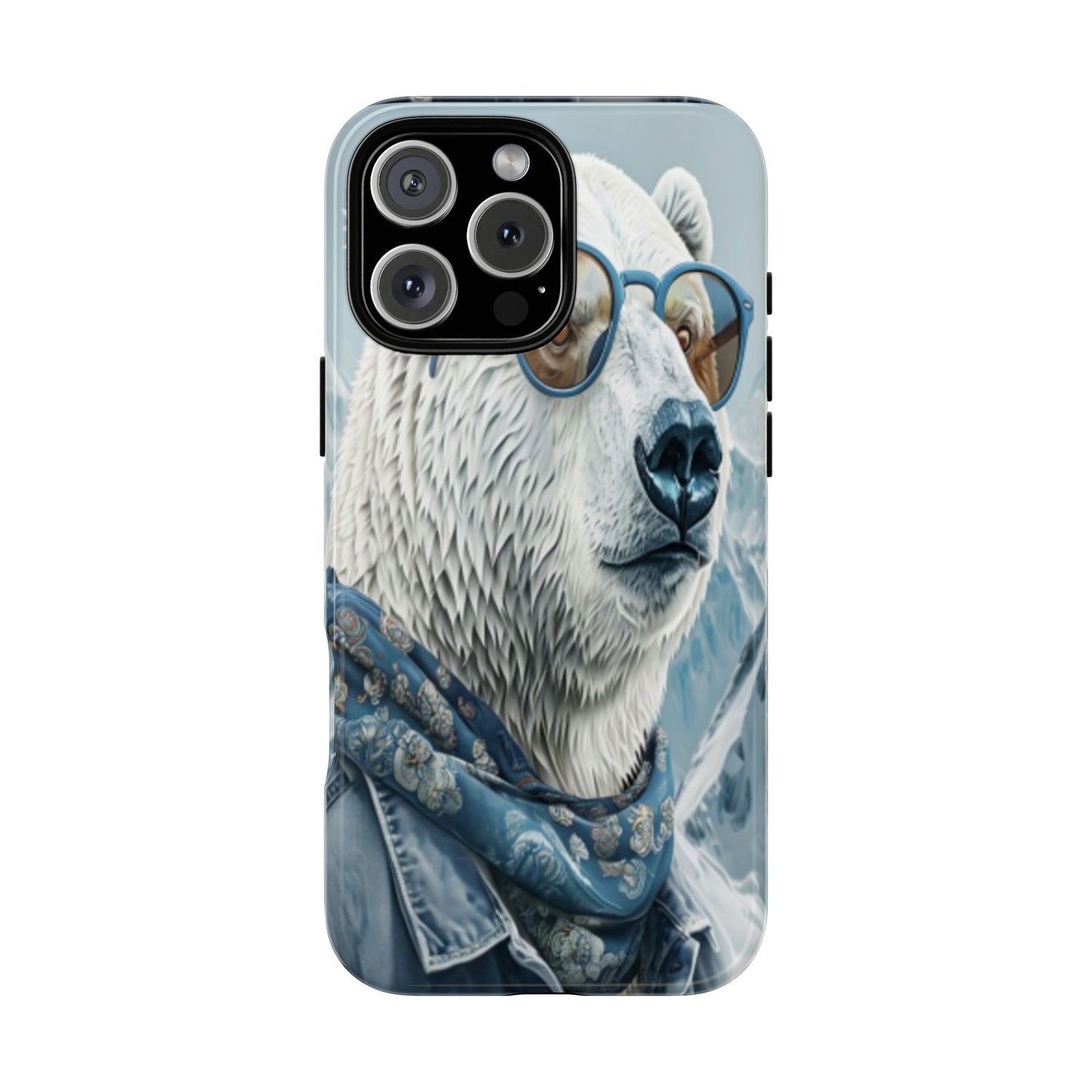 "Urban Zen Polar Bear" Mobile Phone Case (blue)