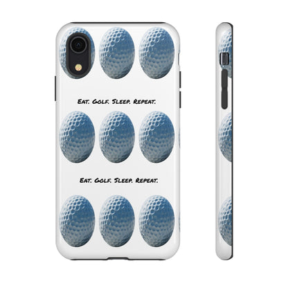 "Eat. Golf. Sleep. Repeat." Mobile Phone Case