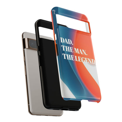 "Dad. The Man. The Legend." Mobile Phone Case (orange)