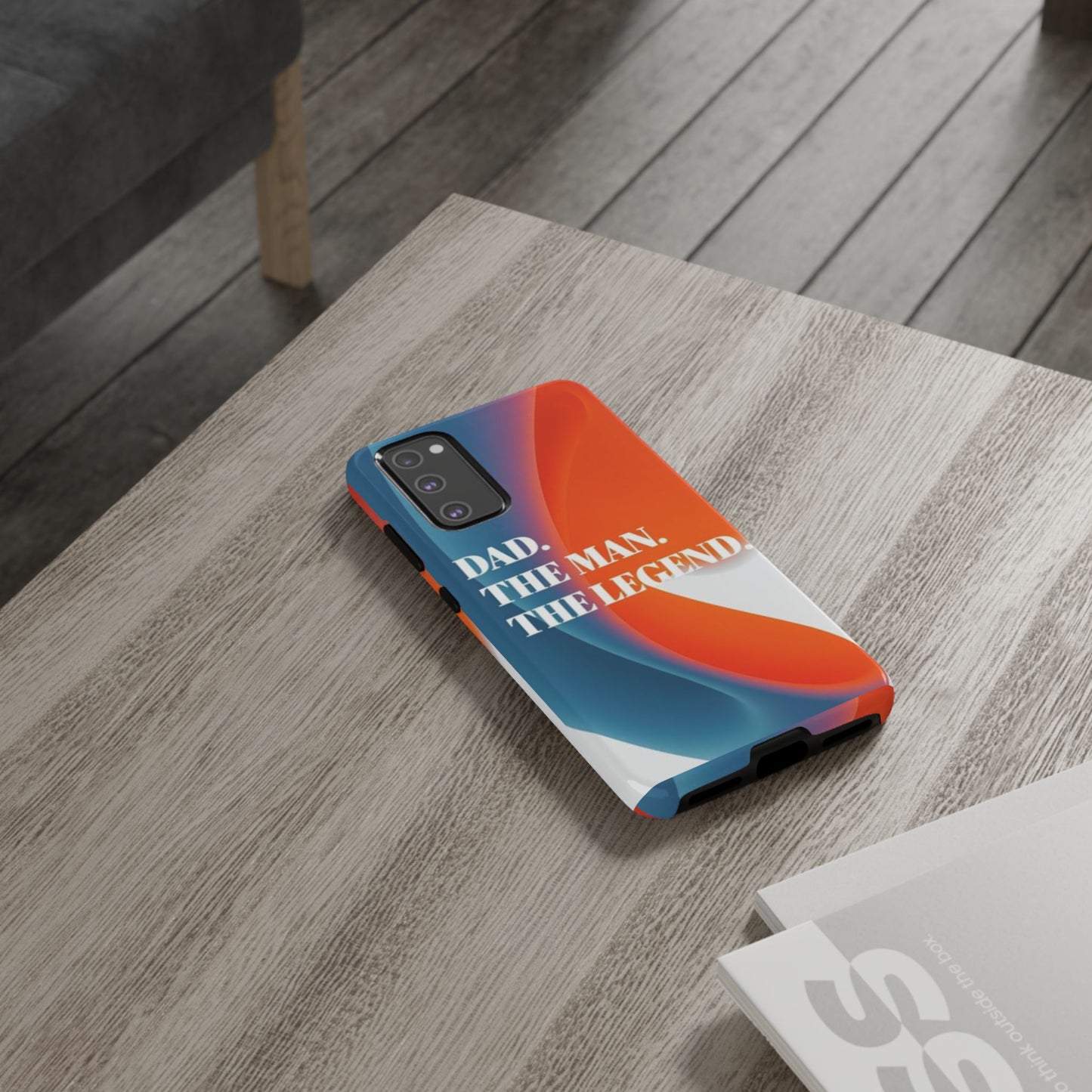 "Dad. The Man. The Legend." Mobile Phone Case (orange)