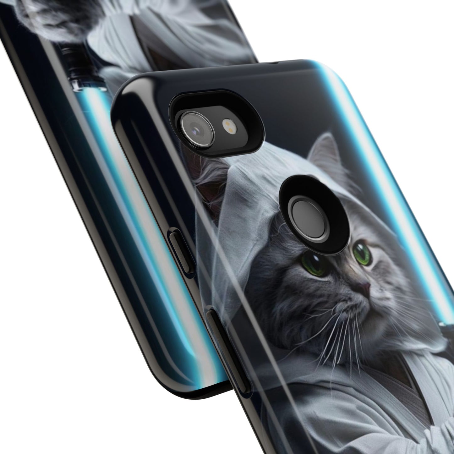 "Jedi Whisker" Mobile Phone Case (blue light sabre)