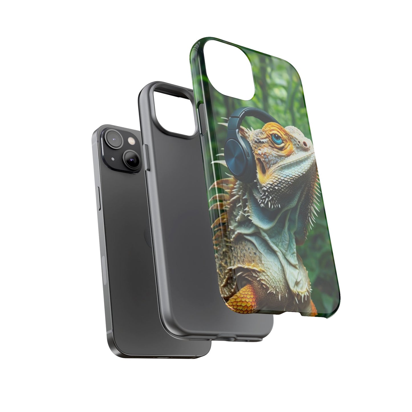 "Bearded Dragon - Jungle Beats" Mobile Phone Case