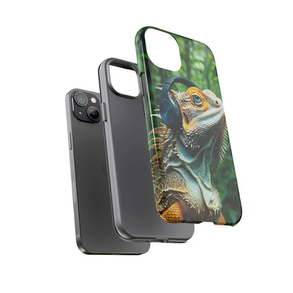 "Bearded Dragon - Jungle Beats" Mobile Phone Case