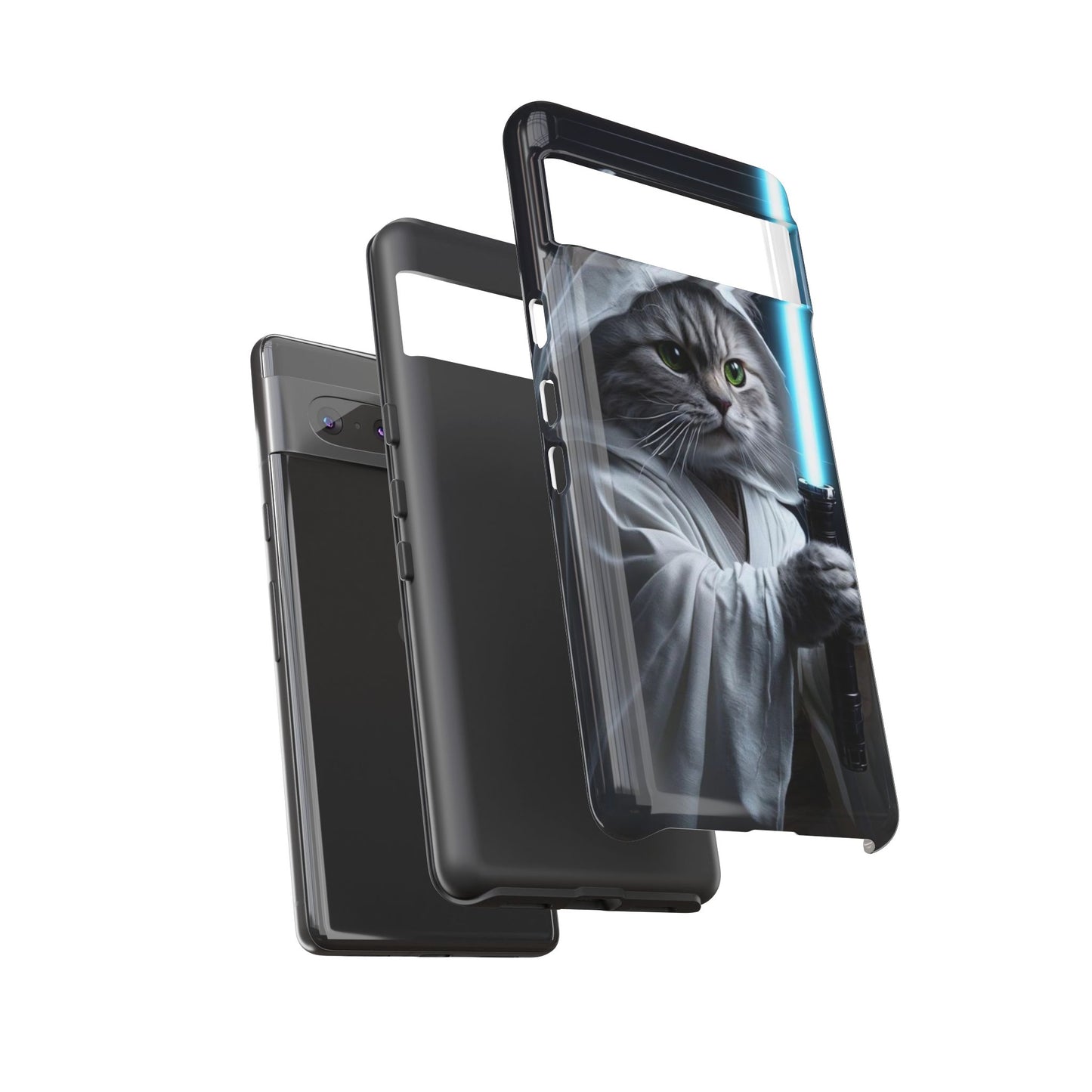 "Jedi Whisker" Mobile Phone Case (blue light sabre)