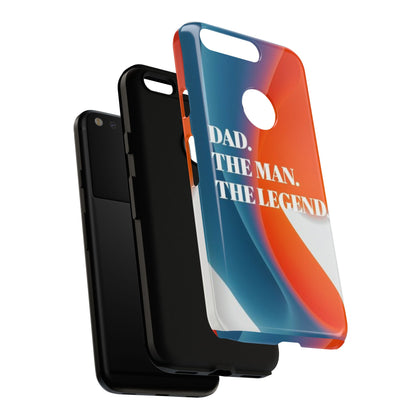 "Dad. The Man. The Legend." Mobile Phone Case (orange)