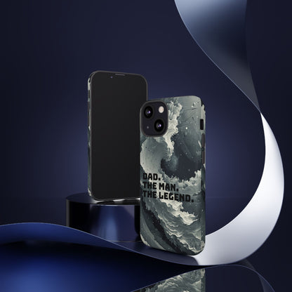 "Dad. The Man. The Legend" Mobile Phone Case (grey)