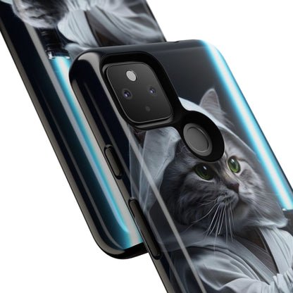 "Jedi Whisker" Mobile Phone Case (blue light sabre)