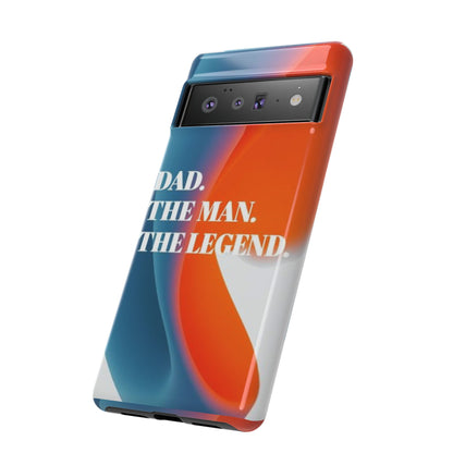 "Dad. The Man. The Legend." Mobile Phone Case (orange)