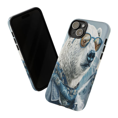 "Urban Zen Polar Bear" Mobile Phone Case (blue)