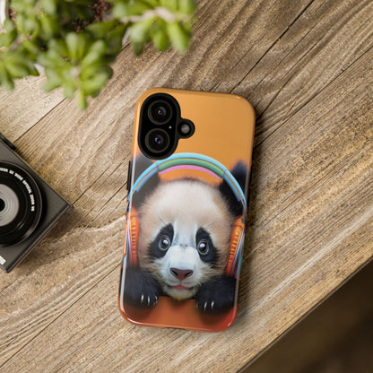 "Baby Panda wearing Headphones" Mobile Phone Case