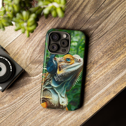 "Bearded Dragon - Jungle Beats" Mobile Phone Case