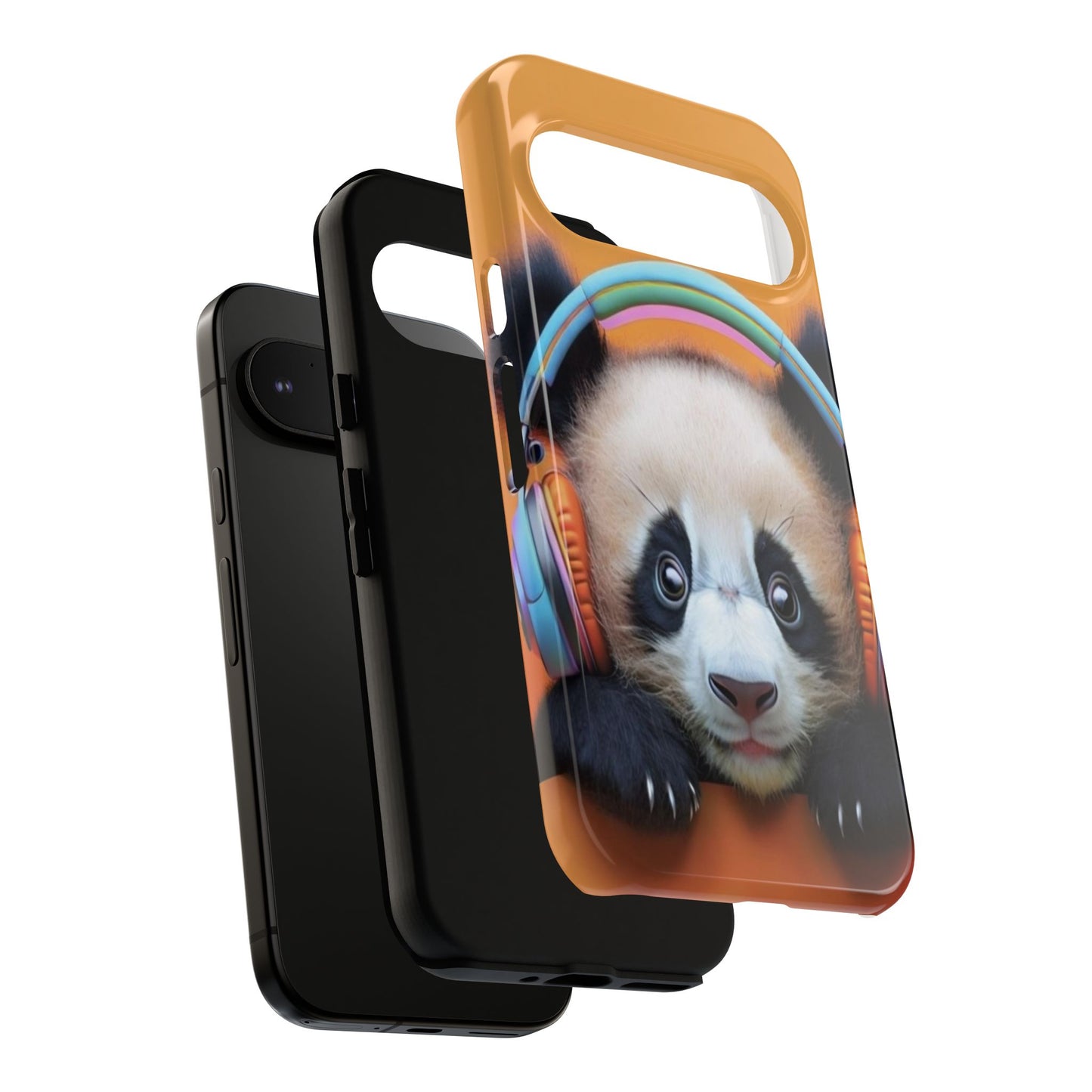 "Baby Panda wearing Headphones" Mobile Phone Case