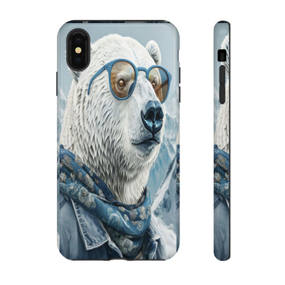 "Urban Zen Polar Bear" Mobile Phone Case (blue)