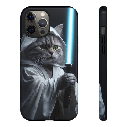 "Jedi Whisker" Mobile Phone Case (blue light sabre)