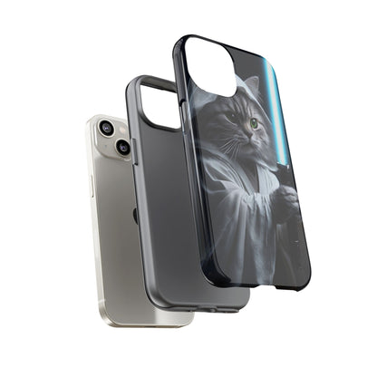 "Jedi Whisker" Mobile Phone Case (blue light sabre)