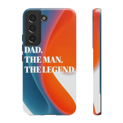 "Dad. The Man. The Legend." Mobile Phone Case (orange)
