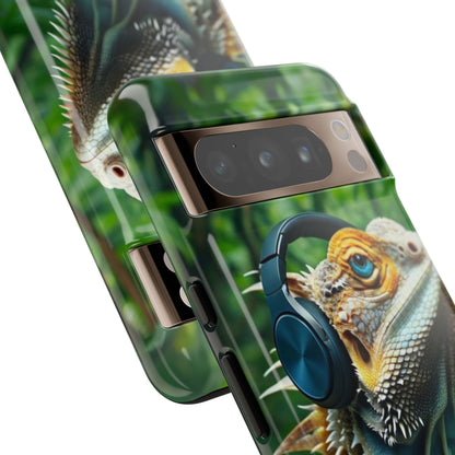 "Bearded Dragon - Jungle Beats" Mobile Phone Case