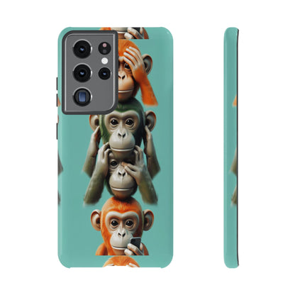 "Evolution - The Fourth Monkey" (striped background)