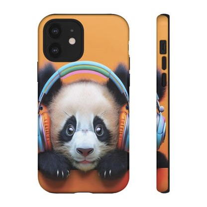 "Baby Panda wearing Headphones" Mobile Phone Case