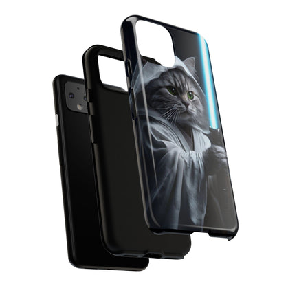 "Jedi Whisker" Mobile Phone Case (blue light sabre)