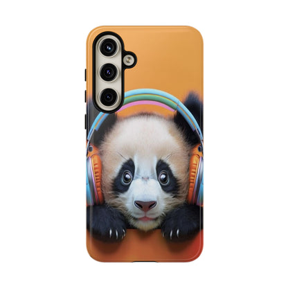 "Baby Panda wearing Headphones" Mobile Phone Case