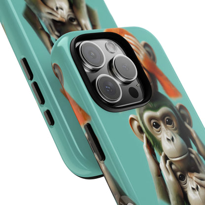 "Evolution - The Fourth Monkey" (striped background)