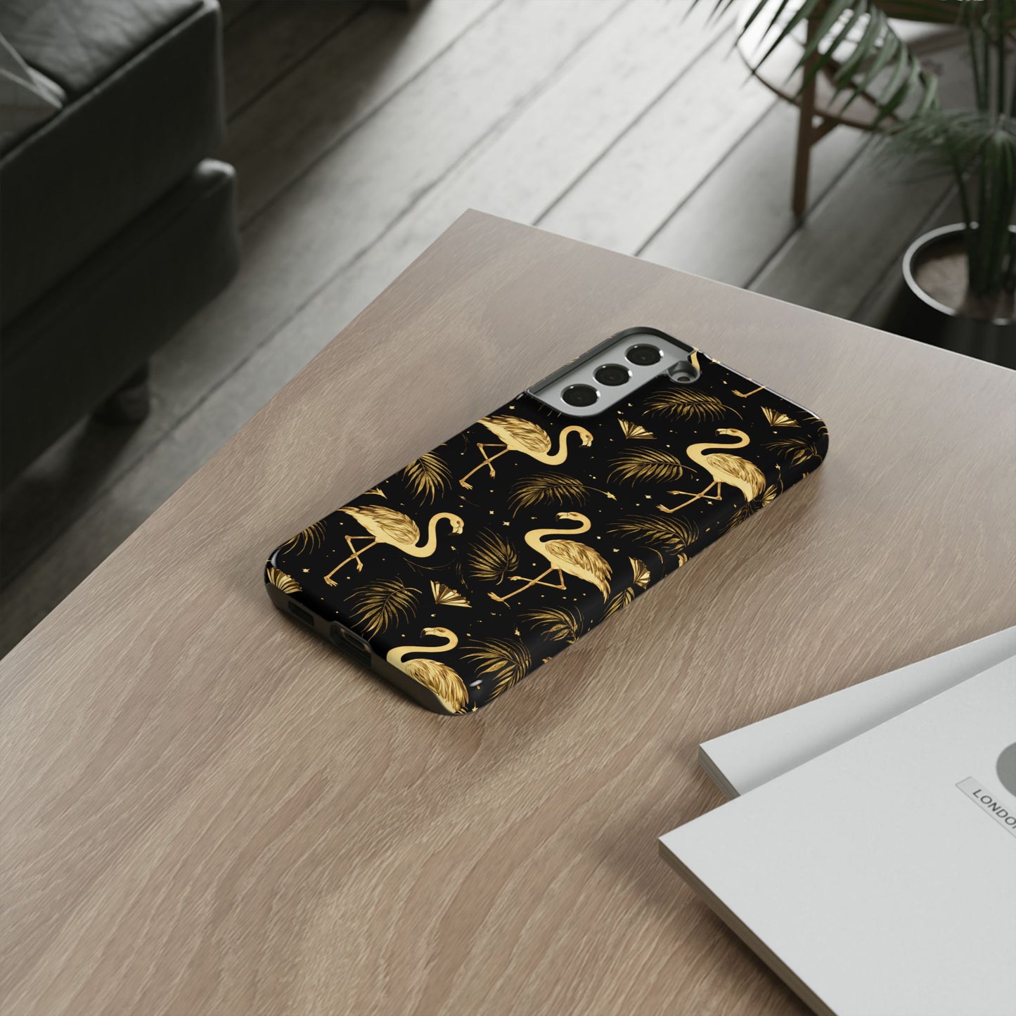 "Gold Flamingo" Mobile Phone Case