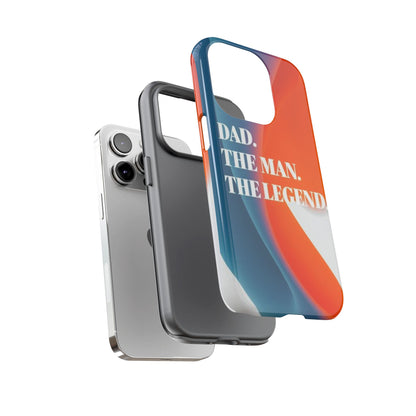 "Dad. The Man. The Legend." Mobile Phone Case (orange)