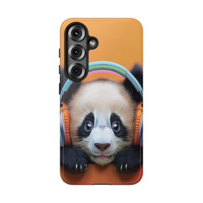 "Baby Panda wearing Headphones" Mobile Phone Case