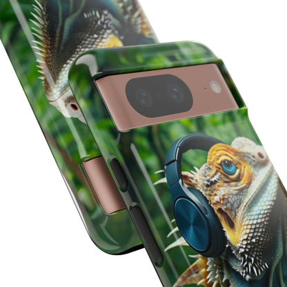 "Bearded Dragon - Jungle Beats" Mobile Phone Case