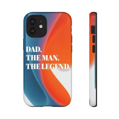 "Dad. The Man. The Legend." Mobile Phone Case (orange)